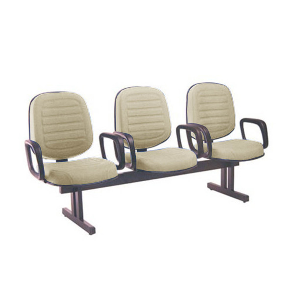 Cadeira Para Igrejas Evangélicas Em Longarina Com 03 Lugares