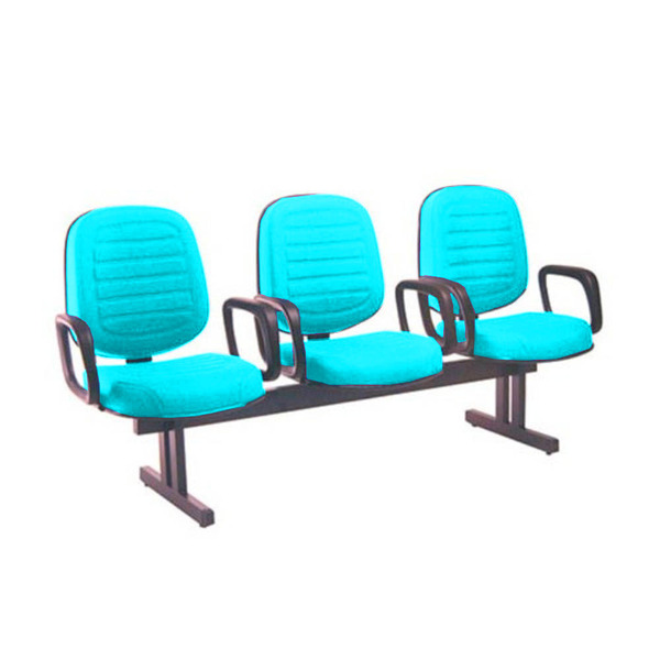 Cadeira Para Igrejas Evangélicas Em Longarina Com 03 Lugares