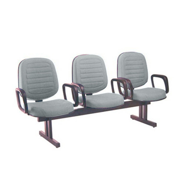 Cadeira Para Igrejas Evangélicas Em Longarina Com 03 Lugares