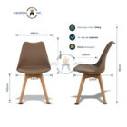 Cadeira Para Jantar Cozinha Saarinen Leda Design Wood Base Ma