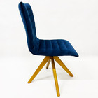 Cadeira Para Jantar Modelo Jaque Gomada Veludo Azul Marinho B