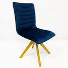 Cadeira Para Jantar Modelo Jaque Gomada Veludo Azul Marinho B