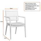 Cadeira Para Mesa De Jantar Adele 44cm Madeira Maciça Com Bra