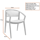 Cadeira Para Mesa De Jantar Cyndi 53cm Madeira Maciça Com Bra