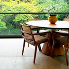 Cadeira Para Mesa De Jantar Katy 59cm Madeira Maciça Com Braç