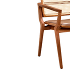 Cadeira Para Mesa De Jantar Katy 59cm Madeira Maciça Com Braç