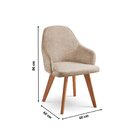 Cadeira Para Mesa De Jantar Manuela Bege