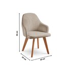 Cadeira Para Mesa De Jantar Manuela Bege