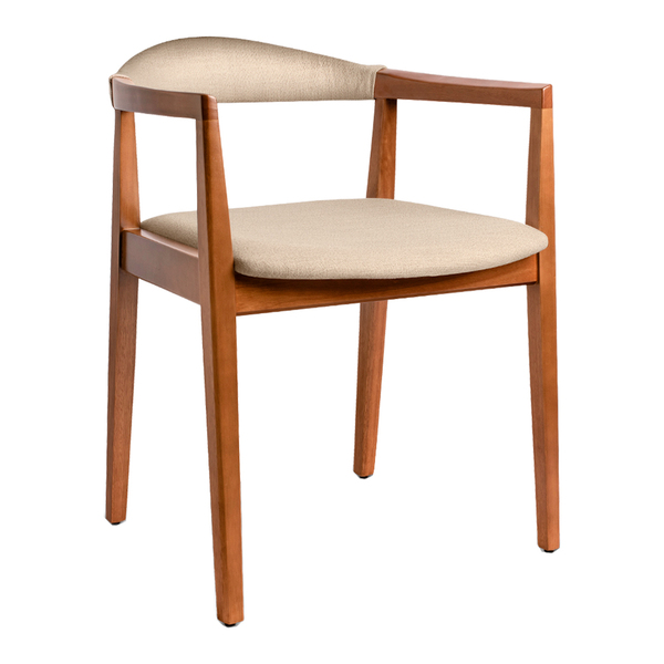 Cadeira Para Mesa De Jantar Mavy 55cm Madeira Maciça Com Braç