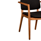 Cadeira Para Mesa De Jantar Ram 55cm Madeira Maciça Com Braço
