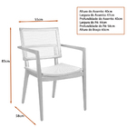 Cadeira Para Mesa De Jantar Rihanna 55cm Madeira Maciça Com B