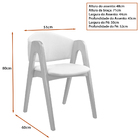 Cadeira Para Mesa De Jantar Swift 51cm Madeira Maciça Com Bra