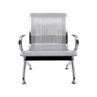 Cadeira Para Recepção Longarina Cinza 1 Lugar Para Espera Sem