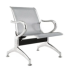 Cadeira Para Recepção Longarina Cinza 1 Lugar Para Espera Sem