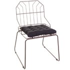 Cadeira Para Sala De Estar Atenas Aço Corten/preto