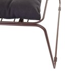 Cadeira Para Sala De Estar Atenas Aço Corten/preto