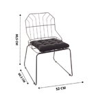 Cadeira Para Sala De Estar Atenas Em Aço Preto