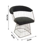 Cadeira Para Sala De Estar Baixa Aço Wp Aço Corten/preto