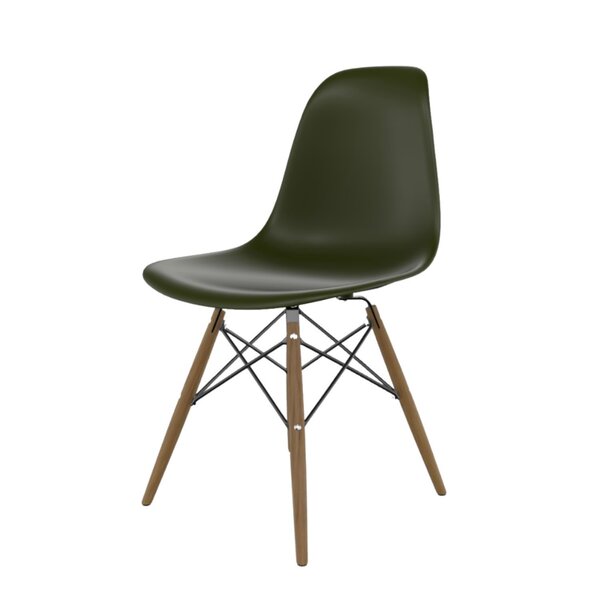Cadeira Para Sala De Estar Eames Pp Dsw Verde Musgo