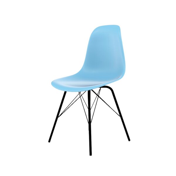 Cadeira Para Sala De Estar Eames Pp Tower Azul Claro