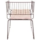 Cadeira Para Sala De Estar Texas Decorativa Aço Corten/bege