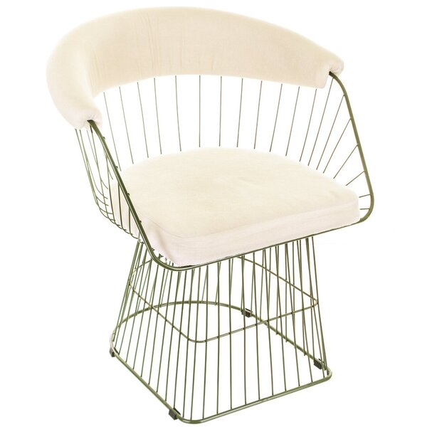 Cadeira Para Sala De Estar Wp Decorativa Verde Oliva/ Areia