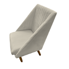 Cadeira Para Sala De Jantar Ana Pés Palito Suede Bege - D'cla