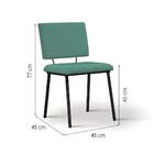 Cadeira Para Sala De Jantar Antonella Daf Mobiliário Azul Esv