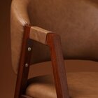 Cadeira Para Sala De Jantar Ávila Sintético Marrom/pinhão