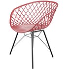 Cadeira Para Sala De Jantar Ayla Steel Vermelho Falu