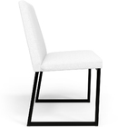 Cadeira Para Sala De Jantar Base Aço Industrial Preto Dafne L