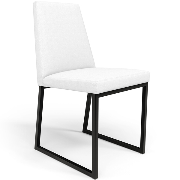 Cadeira Para Sala De Jantar Base Aço Industrial Preto Dafne L