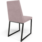 Cadeira Para Sala De Jantar Base Aço Industrial Preto Dafne L