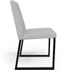 Cadeira Para Sala De Jantar Base Aço Industrial Preto Dafne L