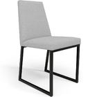 Cadeira Para Sala De Jantar Base Aço Industrial Preto Dafne L