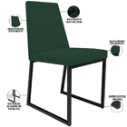 Cadeira Para Sala De Jantar Base Aço Industrial Preto Dafne L