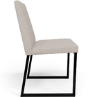 Cadeira Para Sala De Jantar Base Aço Industrial Preto Dafne L