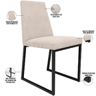 Cadeira Para Sala De Jantar Base Aço Industrial Preto Dafne L