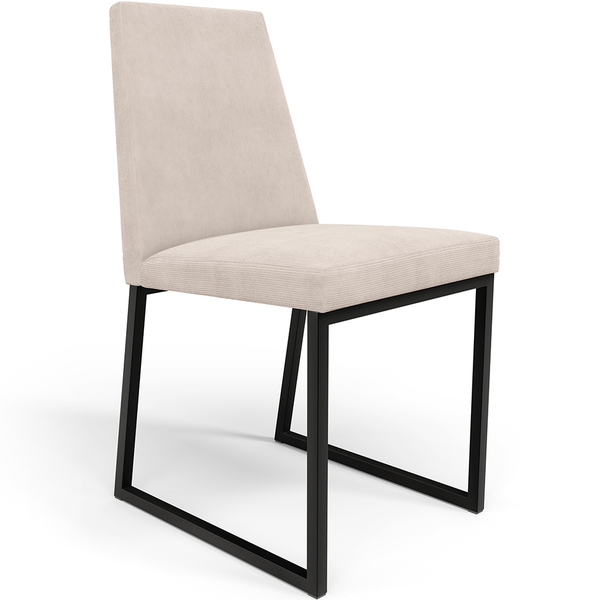 Cadeira Para Sala De Jantar Base Aço Industrial Preto Dafne L