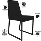 Cadeira Para Sala De Jantar Base Aço Industrial Preto Dafne L