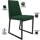 Cadeira Para Sala De Jantar Base Aço Industrial Preto Dafne L