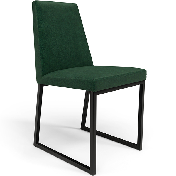 Cadeira Para Sala De Jantar Base Aço Industrial Preto Dafne L