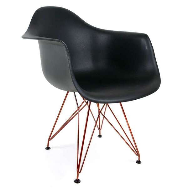 Cadeira Para Sala De Jantar Base Cobre Arm-empório  - Preto