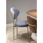 Cadeira Para Sala De Jantar Base Em Aço Chaise Trama Azul Acq