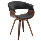 Cadeira Para Sala De Jantar Betina Pu Preto Base Em Madeira D