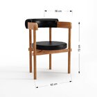 Cadeira Para Sala De Jantar Cavalet Castanho/bege 44b