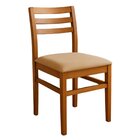 Cadeira Para Sala De Jantar Com Assento Estofado Madeira Maci