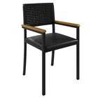 Cadeira Para Sala De Jantar Com Braço Madri Preto