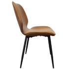 Cadeira Para Sala De Jantar Couro Ecológico Bergen Caramelo