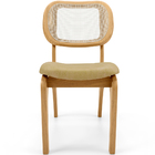 Cadeira Para Sala De Jantar Cozinha Estofada E Tela Mariah L0